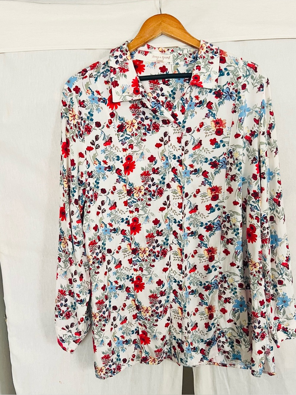 Song n Spirit Floral Button Down Shirt